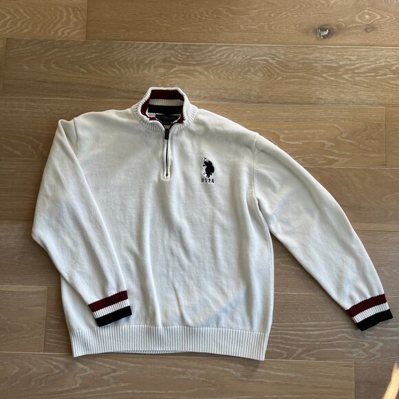 U.S. Polo Assn. USPA Long Sleeve 1/4 Zip Pullover Sweater XXL - Picture 1 of 4